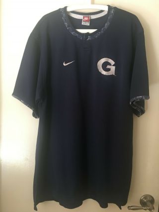 Georgetown Hoyas Nike Warm Up Shooting Shirt Jersey Large Vintage 90s Rare