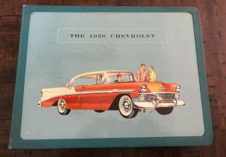 1956 Chevrolet Dealer Showroom Album Bel Air Color Fabric Display Rare