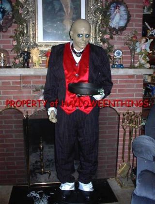 Animated Life Size 6 Foot " Jeeves The Butler " Halloween Prop Rare