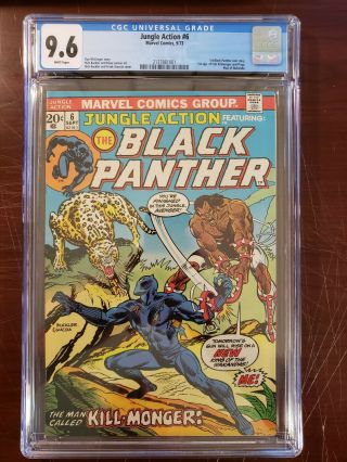 Jungle Action 6 - Rare Cgc 9.  6 White Pages - 1st Solo Black Panther Story &.
