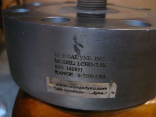 RARE Omega Omegadyne Pancake Style Load Cell pn - LCHD - 7.  5K / 0 - 7500 lbs 2