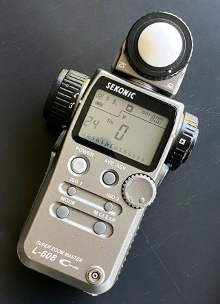 Rare Sekonic L - 608 CINE Zoom Master light meter ambient incident spot 2