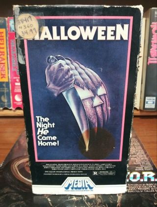 Halloween Vhs 1978 Horror Media White Stripe 3rd Release Rare