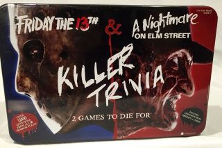 Friday The 13th And Nightmare On Elm Street Killer Trivia Game Tin Rare