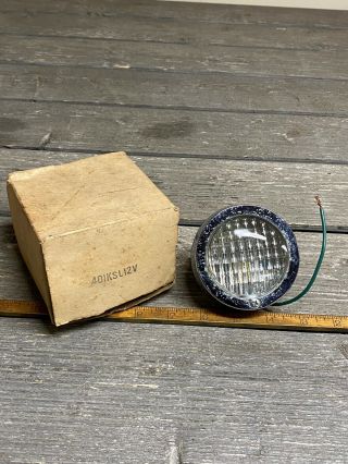 Rare Vintage 3 Inch Back Up Light With Clear Glass Lens Nos