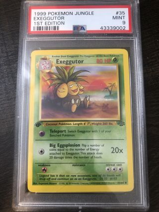 1999 Pokemon Jungle Wotc Psa 9 Exeggutor 1st Edition 35/64 ⚡️