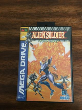 Alien Soldier Ultra Rare Complete Sega Mega Drive Genesis Treasure Japan Import