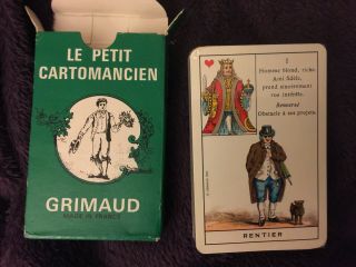 Rare French Divination Cards Grimaud Petit Cartomancien Like Lenormand Fortune
