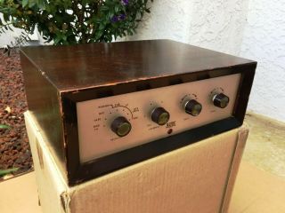 Rare Vintage Altec Lansing Model A339a Tube Amplifier With Wood Case