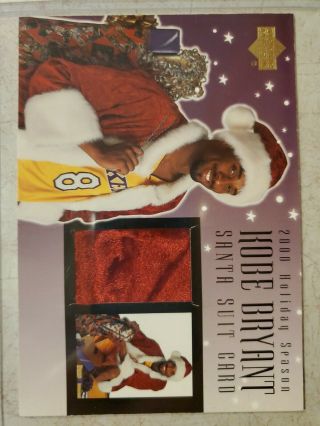 2000 Upper Deck Kobe Bryant 3.  5 X 5 (rare) Employee Holiday Santa Suit Relic Card