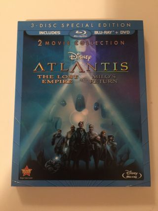 Disney Atlantis The Lost Empire Milos Return Blu - Ray Only.  No Dvds Rare Oop