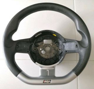 Audi Rs4 B7 Flat Bottom Leather Sport Steering Wheel Rare S4 A3 A4 A5 A6