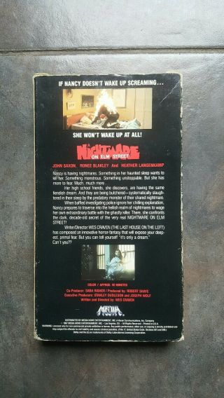 A Nightmare on Elm Street (1984) Horror VHS Rare Media Home Entertainment VGC 3