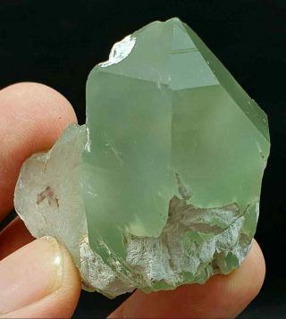 69 - Gm - Rare - Aesthetic - Green - Quartz - Etched - Termination - Crystal - Specimen - From - Afg