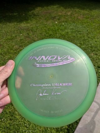 Innova Champion Valkyrie Zipper Top Disc Golf Pfn Patent Oop Rare Finger Print