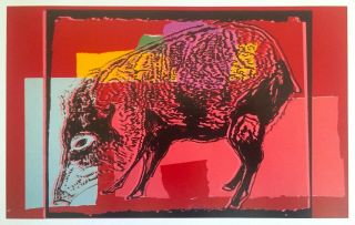 Andy Warhol Estate Rare Collector Lithograph Print " Giant Chaco Peccary " 1986