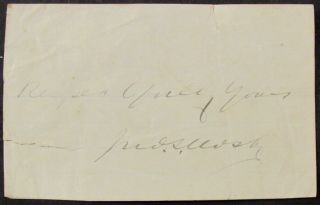 John S.  Mosby,  Ink Signature & Sentiment Confederate Civil War Gray Ghost Rare