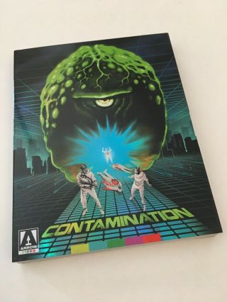 Contamination - Arrow - Cozzi - Blu - Ray / Dvd - Rare Slip Cover - Oop - Sci - Fi