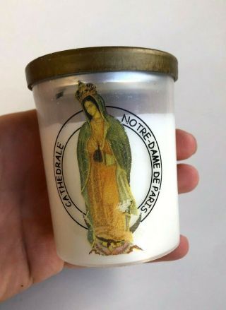 Unique Rare Notre - Dame De Paris Cathedral Candle Holder To Gift