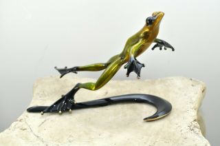 BREEZE Rare Show Frog Bronze Frog By the Frogman Tim Cotterill 3