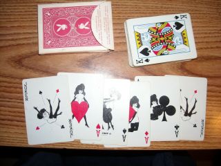 Vintage Rare Playboy Bunny Playing Cards Ak7206,  From 1973,  Limited Rred