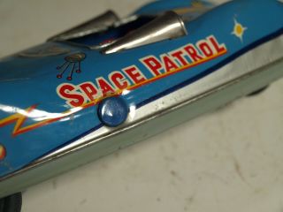 Vintage 1960 ' s Space Patrol MT Modern Toys Tin Litho Friction Space Car Rare 2