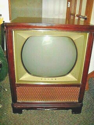 1959 Rca Victor Ctc - 9 Color Roundie Tv 210ck876u Rare Set Good Tube