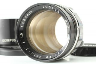 [Rare Exc,  5] Olympus G.  Zuiko Auto - T 60mm F1.  5 Lens For Pen F w/ Hood from Japan 2