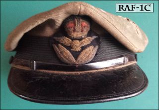 Ww1 Raf Royal Naval Air Service Early 1st Pattern Type Officer Visor Cap.  Rare