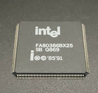 Intel FA80386BX25 CPU Q869 Embedded 386 Processor Enhanced Features Rare 2