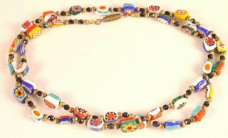 Rare Vintage Porcelain Hand Made Beads Asian Chinese Runway Necklace
