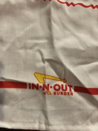In - N - Out Burger BBQ Apron Adult Red White One size Rare Company exclusive 2