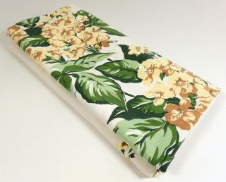 RARE Vtg 1950s CALIFORNIA HAND PRINTS Tablecloth Yellow Flower Print 45 