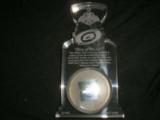 2006 Stanley Cup Slice Of Ice Carolina Hurricanes Game 7 Ice Water Rare