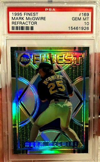 Mark Mcgwire 1995 Topps Finest Refractor 169 Psa 10 Pop 1 Very Rare A 