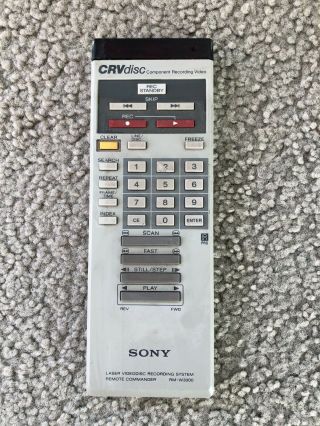 Sony Rm - W3000 Crv Disc Laser Videodisc Recording System Remote Control - Rare