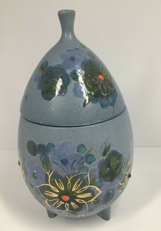 Vintage Sascha Brastoff Ceramic Egg Box Rare
