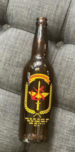 Rare Vietnam War Era Republic Of South Vietnam Military Beer Bottle