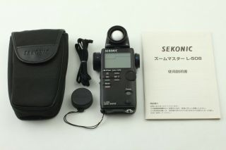 [RARE TOP MINT] Sekonic L - 508 Zoom Master Light Meter w/ booster case From Japan 3