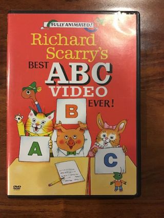 Richard Scarrys Best Abs Video Ever Dvd 2001 Rare Kids Animated