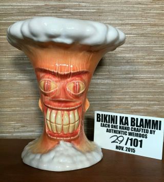 Bikini Lounge Rare Ka Blammi Nuclear Test Blast Mushroom Cloud Tiki Mug 2015