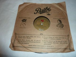 Rare Double - Sided 11 1/2 " Pathe Demonstration Record In Sleeve