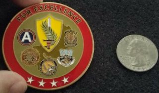 Rare 4 Star General Centcom Special Forces Soccent Operations Challenge Coin