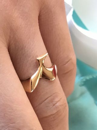 Rare Tiffany & Co.  Elsa Peretti Retired Hummingbird Ring 18k Yellow Gold Size 5