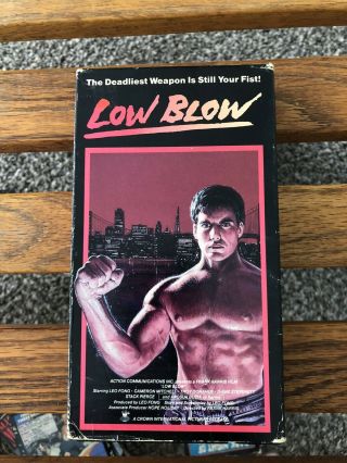 Low Blow Vhs Vcr Video Tape Movie Cameron Mitchell Very Rare