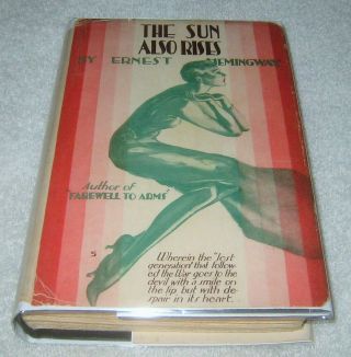 Rare 1st 1926 Grosset & Dunlap Hb Orig Dj The Sun Also Rises Ernest Hemingway