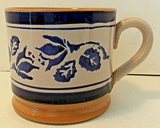 Nicholas Mosse Pottery Rare Blue Climbing Rose Mug 3.  5 Inch Ireland