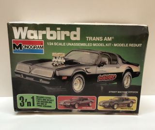 Rare Vintage Monogram " Warbird " 1978 Pontiac Trans Am Model Kit 2716