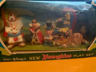 Rare Vintage Disney Marx Disneykin Playset Alice In Wonderland Figurines