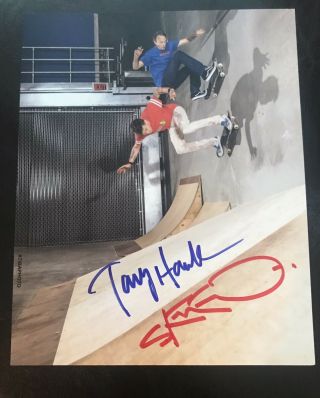 Rare Signed Tony Hawk And Steve - O Skateboard Picture